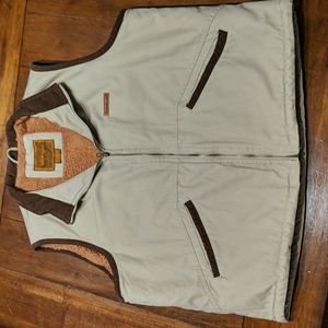 Vintage Wrangler Khaki and Sherpa Vest